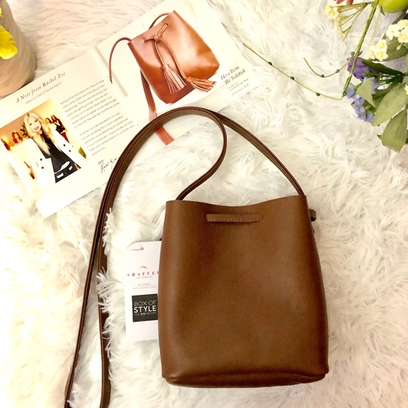 Rachel Zoe Box of Style Brown Leather Bucket Bag.  NWT - Picture 2 of 8